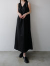 vegan leather v neck dress