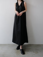 vegan leather v neck dress