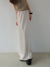 silky satin long skirt
