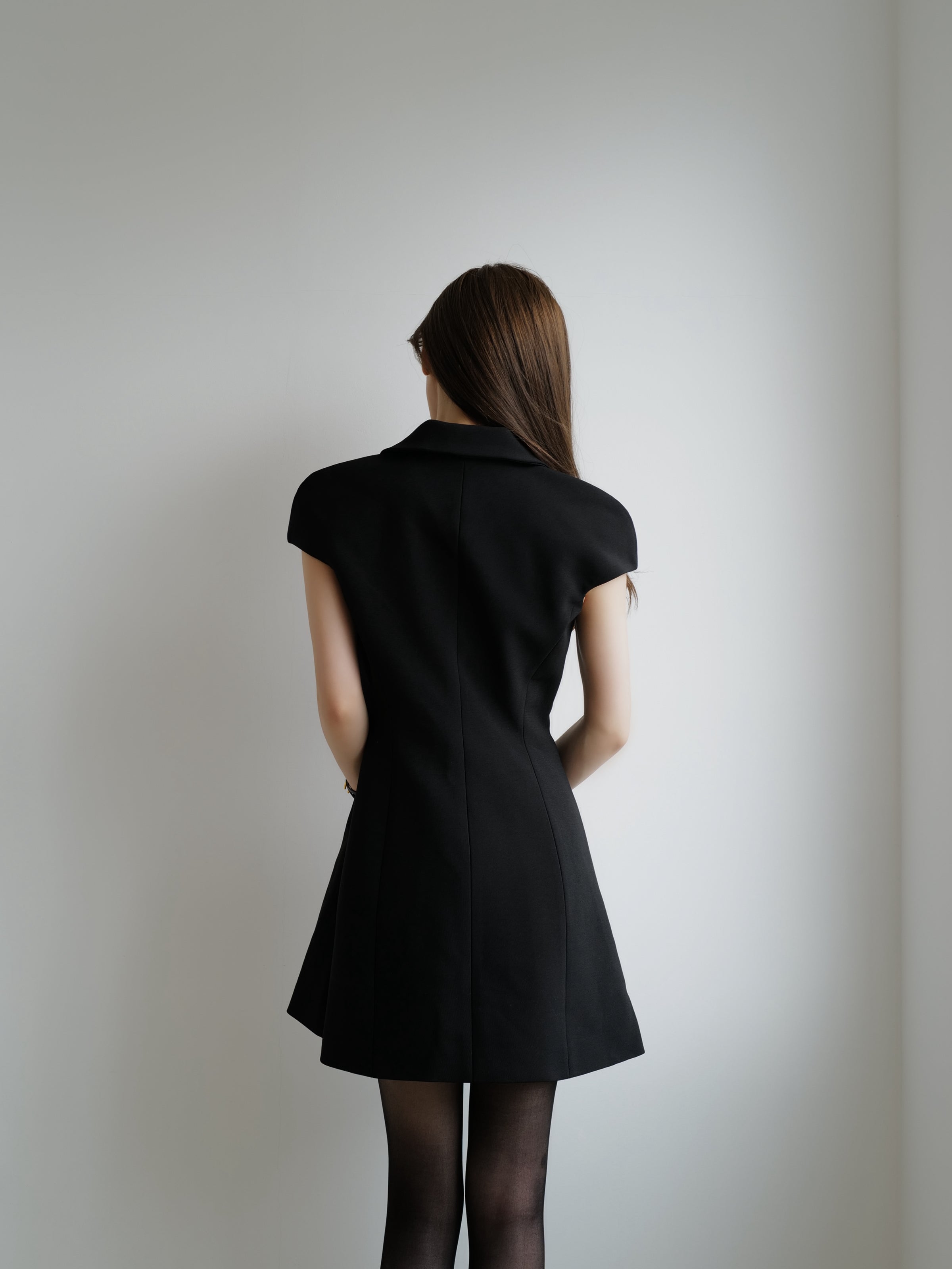 button up chic mini dress