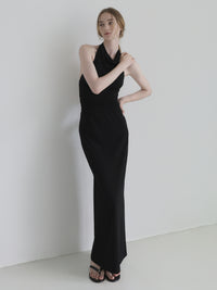 fluid halter neck setup