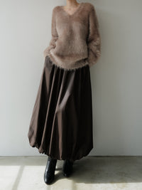 fuzzy v neck sweater