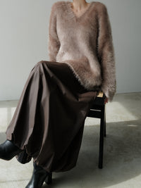 fuzzy v neck sweater