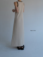 bicolor long knit dress