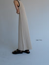 bicolor long knit dress