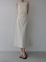 volume drape tank dress