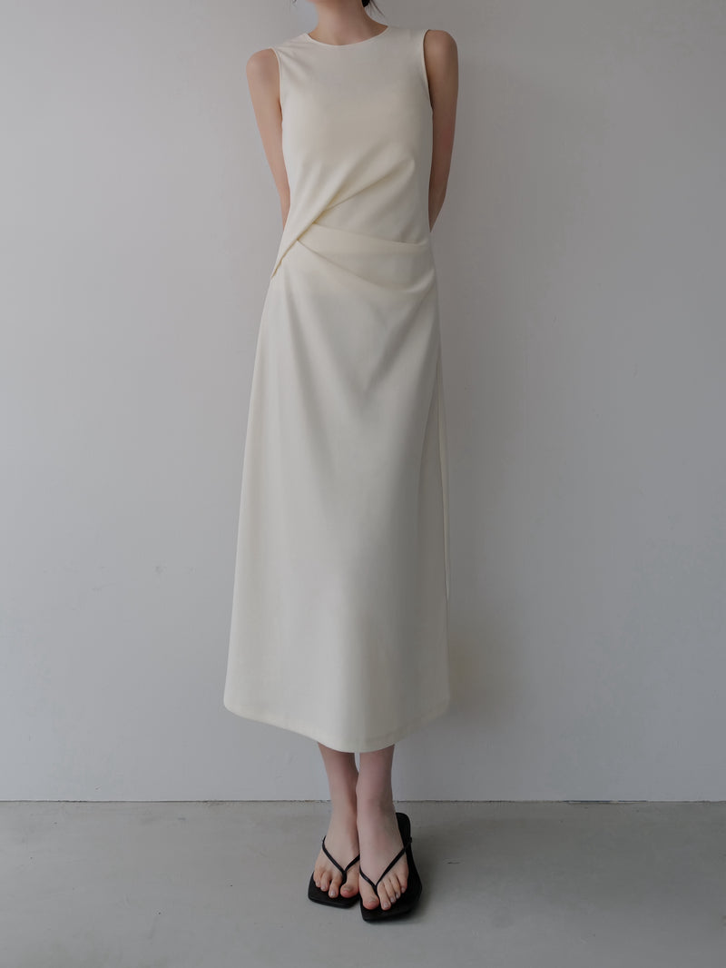 volume drape tank dress
