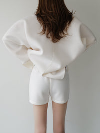 open neck sweat top