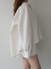 open neck sweat top