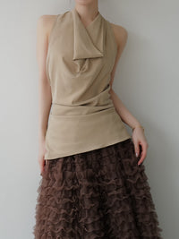 drape cowl blouse