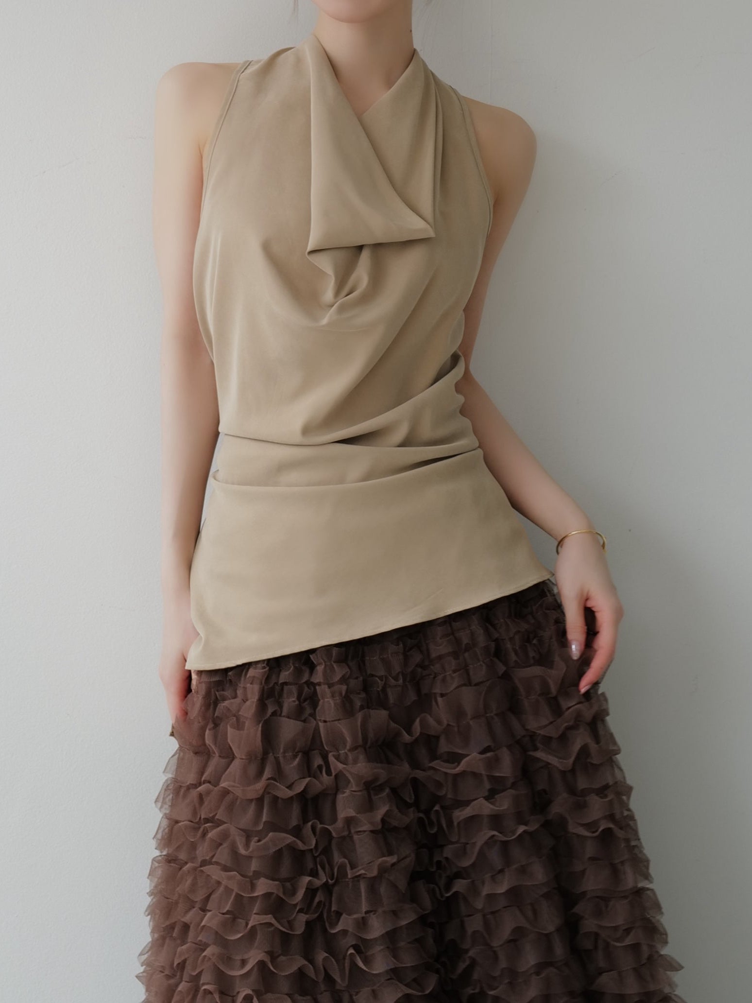 drape cowl blouse