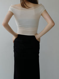 sheer draped sleeveless top