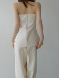 minimal strapless bustier