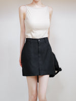 twill mini skirt