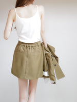 twill mini skirt