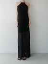 openwork halter dress