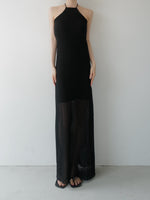 openwork halter dress