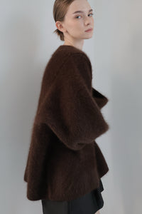 round neck angora knit