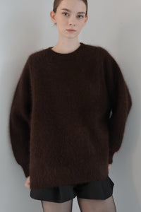 round neck angora knit