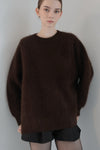 round neck raccoon knit