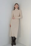 angora knit long dress