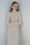 angora knit long dress