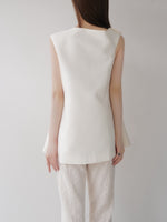 asymmetry tucked sleeveless top