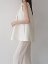 asymmetry tucked sleeveless top