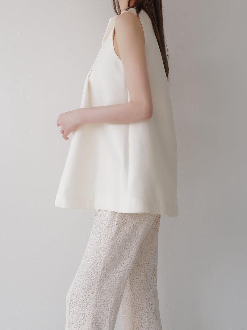 asymmetry tucked sleeveless top