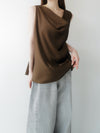 cowl neck satin tank