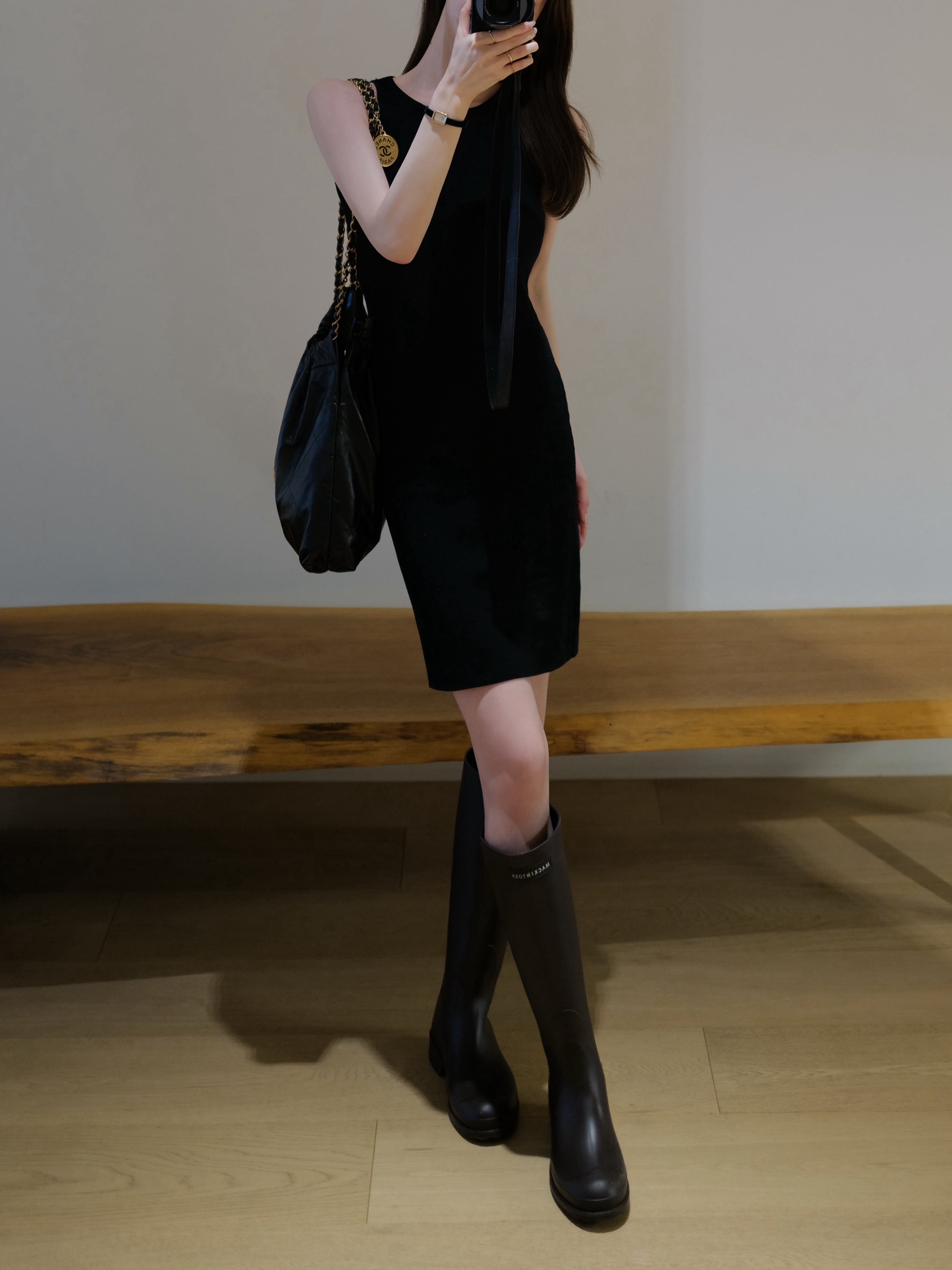 minimal tank mini dress