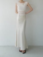 sheer nuance gathered dress