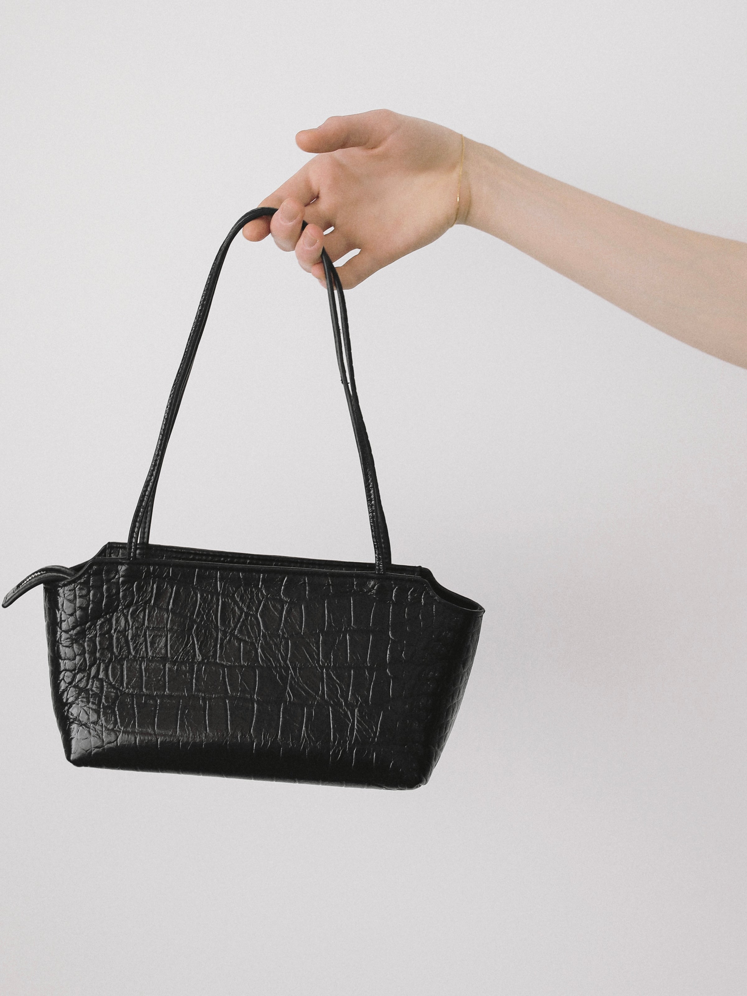 cow leather thin strap bag