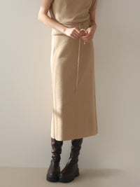 wool soft knit skirt