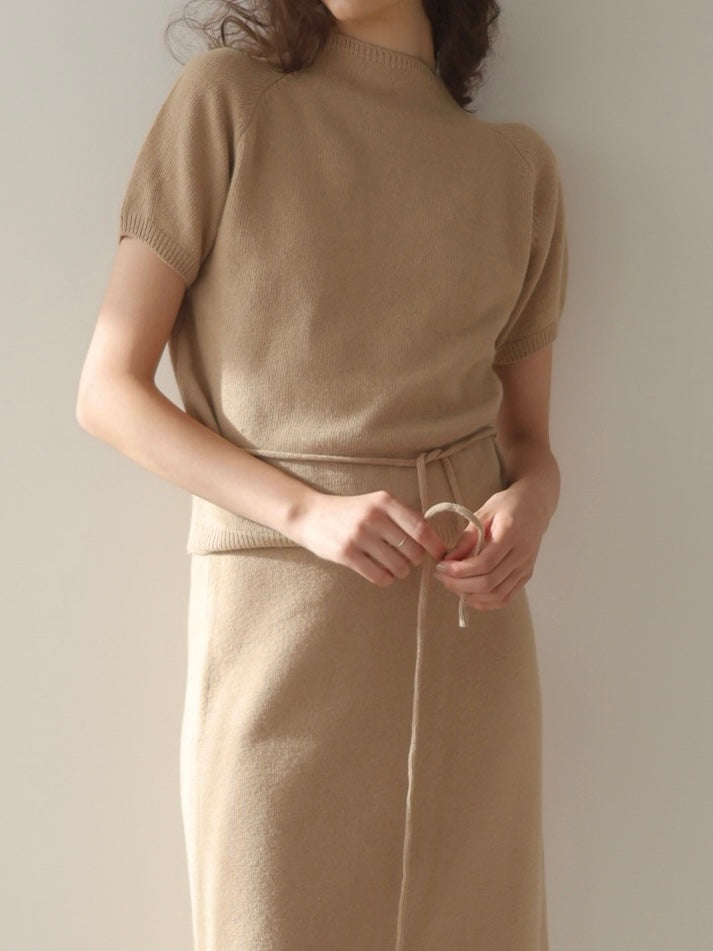 wool soft short sleeve knit