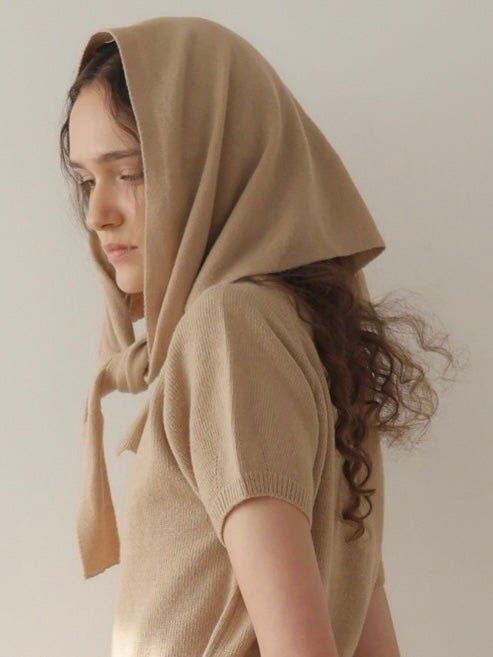 wool soft knit scarf