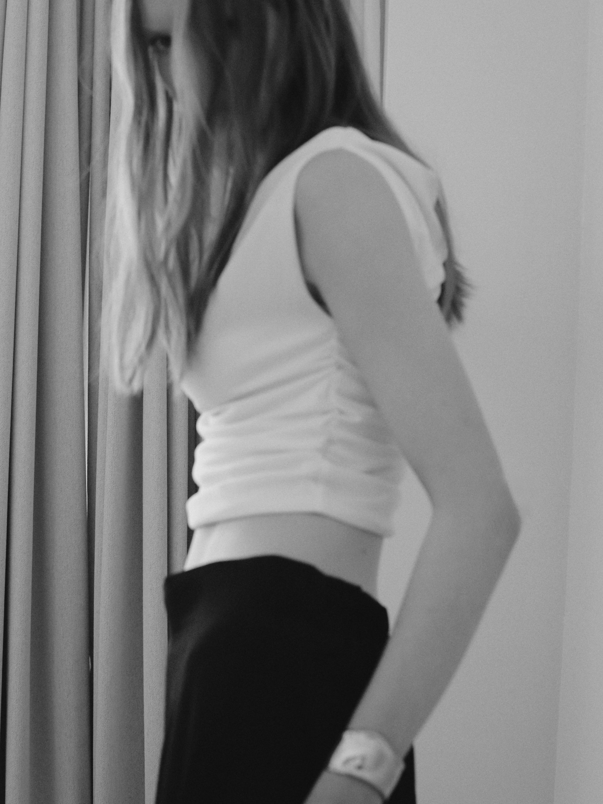 fluid drape neck top