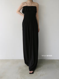frill maxi jumpsuit