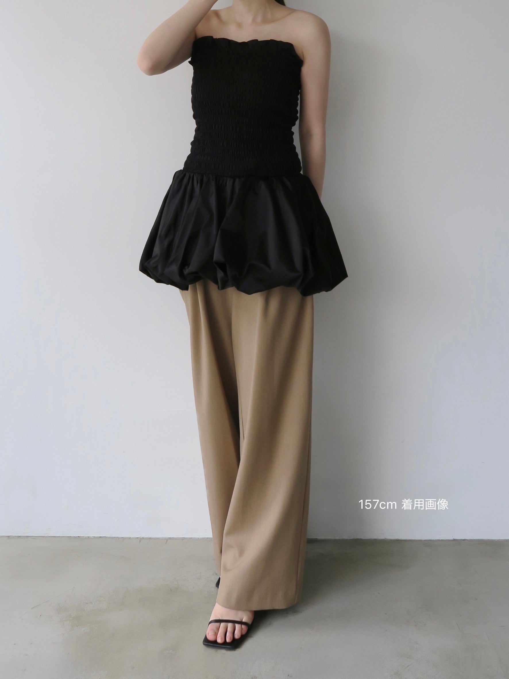 volume flare mini dress