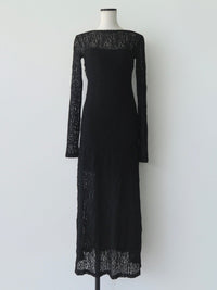 romantic lace sheer back dress