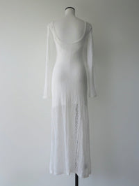 romantic lace sheer back dress