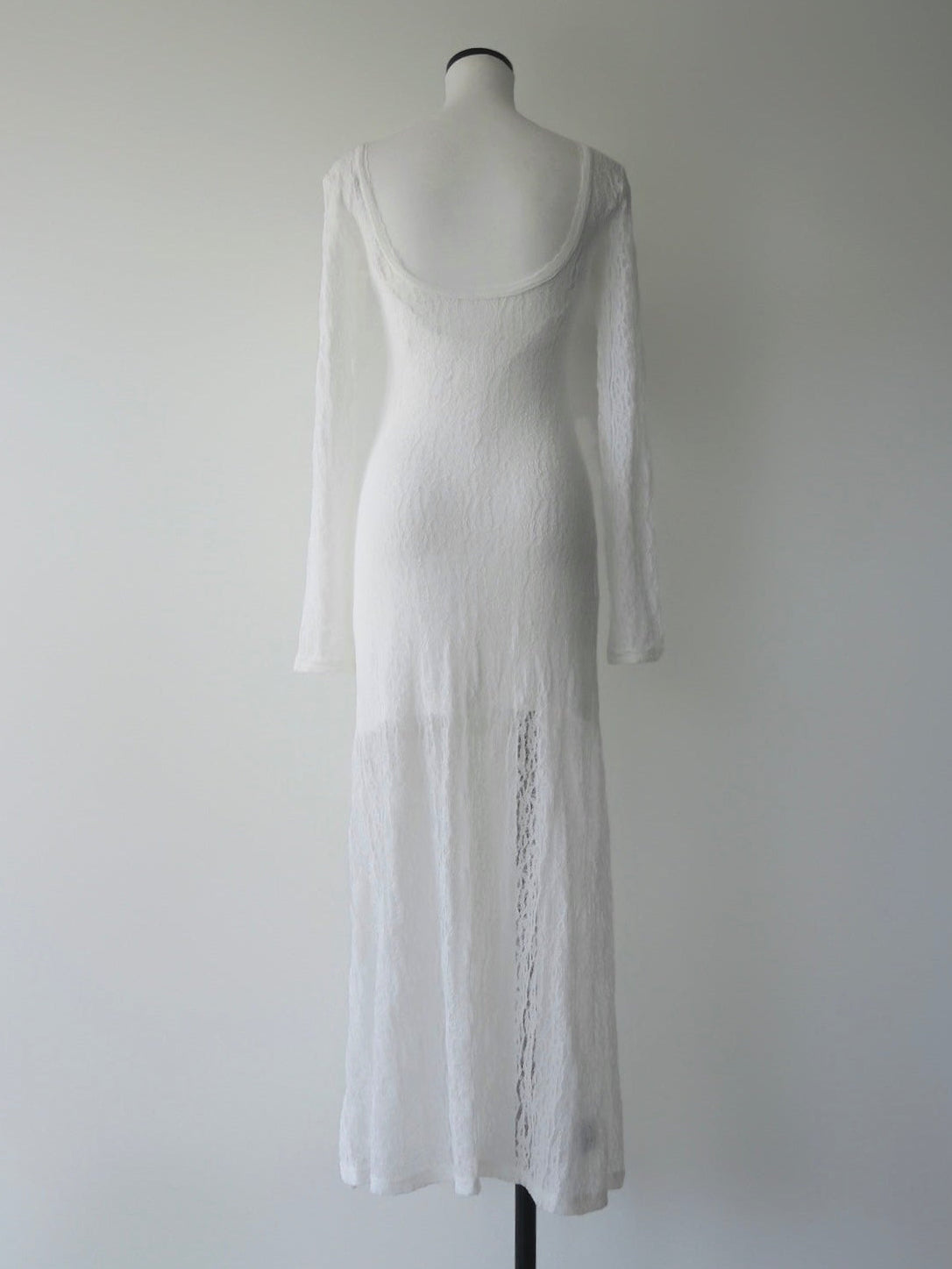 romantic lace sheer back dress