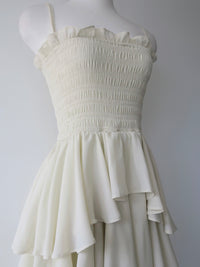 frill tiered maxi dress