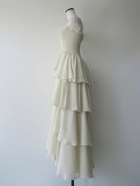 frill tiered maxi dress