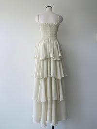 frill tiered maxi dress