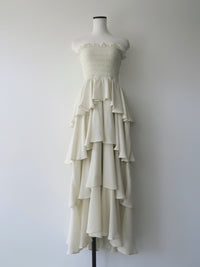 frill tiered maxi dress