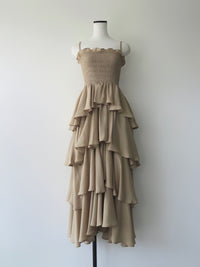 frill tiered maxi dress