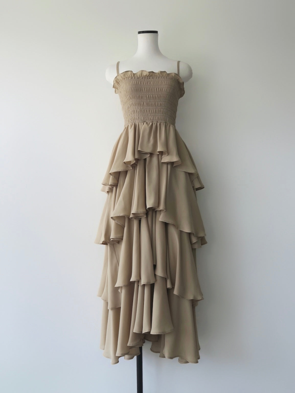 frill tiered maxi dress