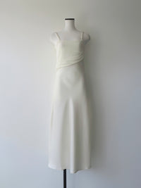 minimalist pleated long dress
