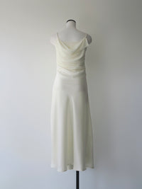 minimalist pleated long dress